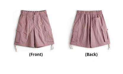 Herren Cargo-Shorts aus schnelltrocknendem Material mit elastischer Taille für den Sommer