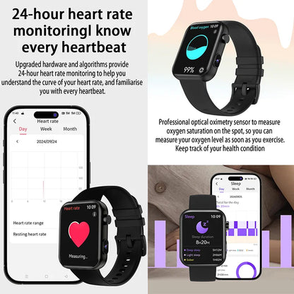 Smartwatch mit 3D Zifferblatt, Videoaufnahme und BT Anrufen für Erwachsene