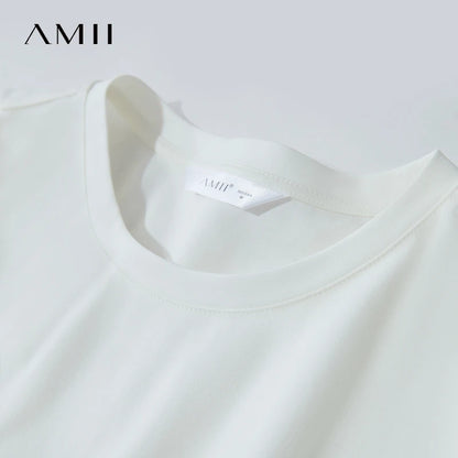 Damen Sommer-T-Shirt mit kurzen Schmetterlingsärmeln und Rundhalsausschnitt