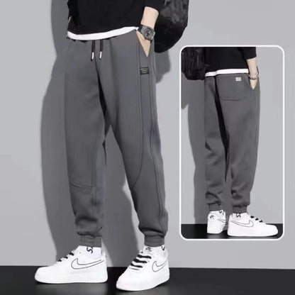 Warme Herren-Sporthose mit Kordelzug im lockeren japanischen Stil – ideal für Herbst und Winter