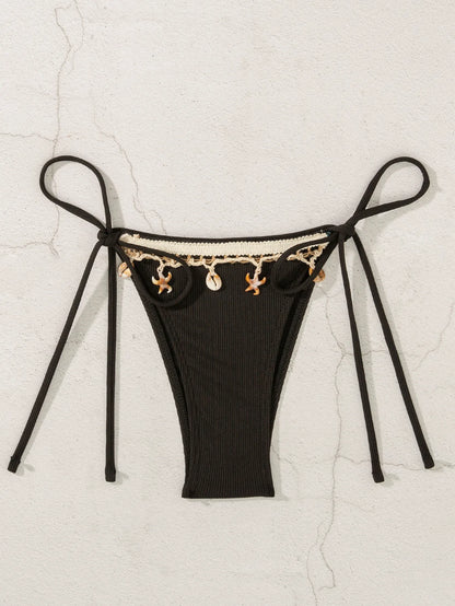 Gestreifter Push-up-Bikini für Damen – Sexy Badeanzug im brasilianischen Stil für Strand und Pool