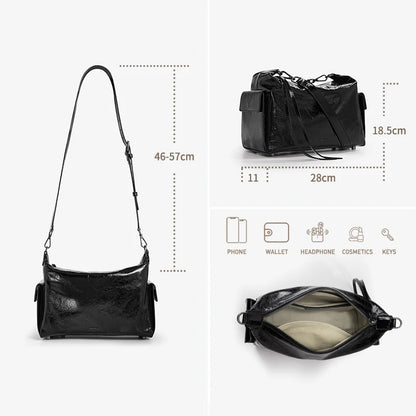 Praktische Echtledertasche Leichte Schultertasche Für Damen