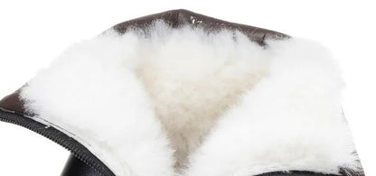 AIYUQI Women Winter Boots 2025 New Round Toe Fashion Women's Fashion Boots Natural Wool Lining Rabbit Fur Women Ankle Boots