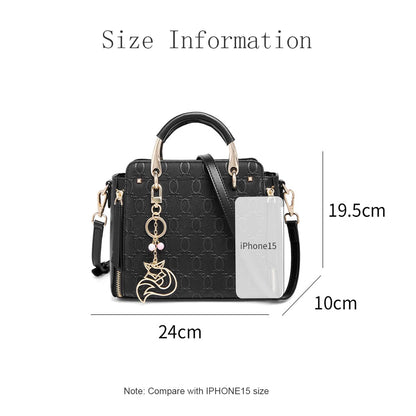 Damen Schultertasche Aus Rindsleder Mit Elegantem Design