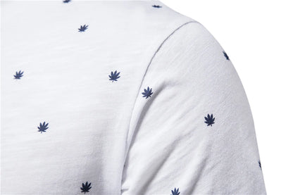 Herren T-Shirt mit Dot-Druck und kurzen Ärmeln aus 100 Prozent Baumwolle