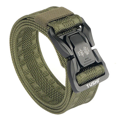 Unisex-Taktischer Gürtel aus Nylon mit Schnellverschluss und Breite 3,8 cm für Outdoor