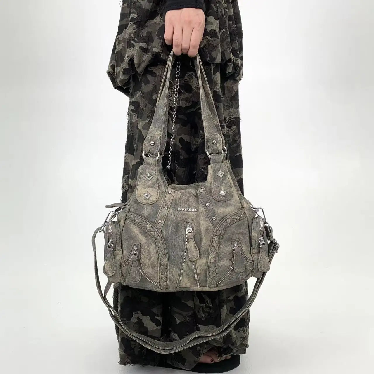 Damen-Schultertasche Kompakte Größe mit Reißverschluss Alltagsbegleiterin Leicht Praktisch
