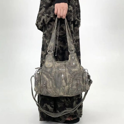 Damen-Schultertasche Kompakte Größe mit Reißverschluss Alltagsbegleiterin Leicht Praktisch