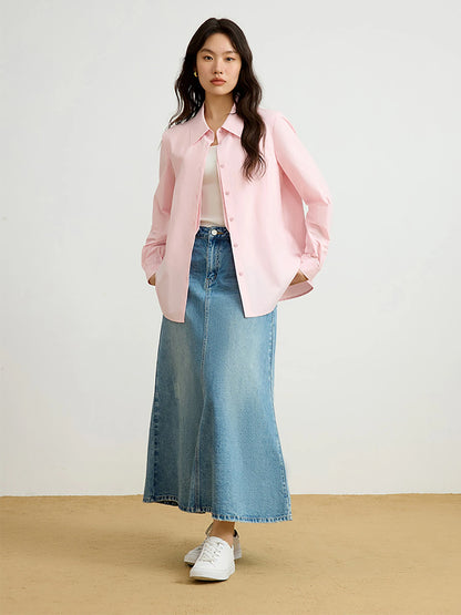 Damenbluse mit abnehmbarem Bindeband – minimalistisches Design für das Büro mit schmeichelhafter Silhouette und vielseitigen Stylingmöglichkeiten