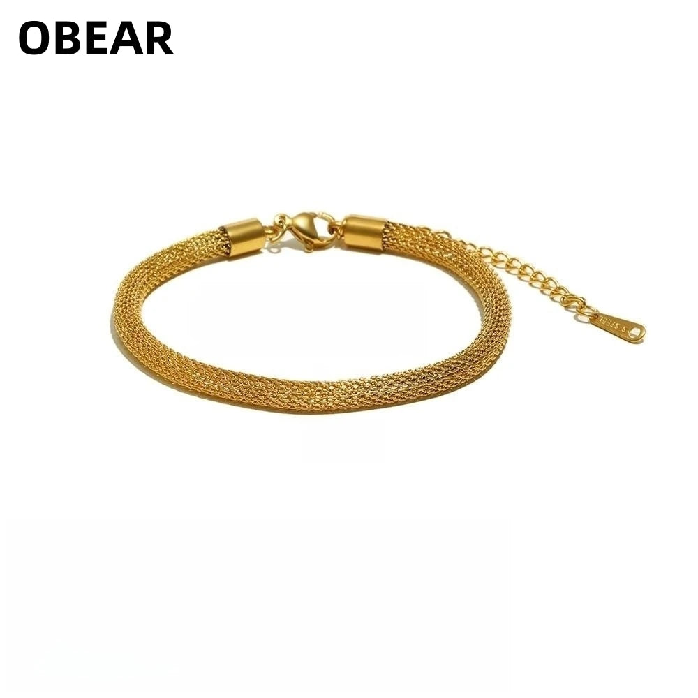 Damen-Armband mit Mesh-Kette aus Edelstahl