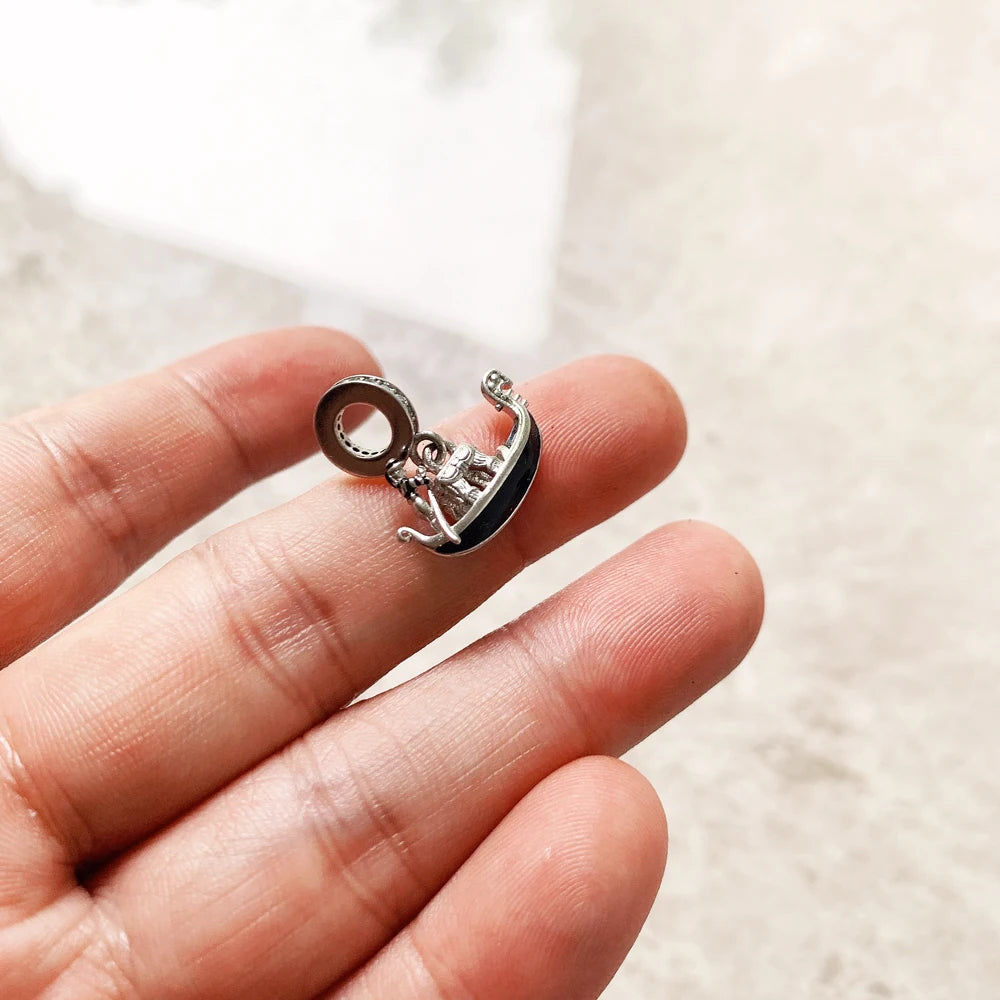 Damen-Charm-Anhänger Venedig Gondel romantisch aus Sterlingsilber