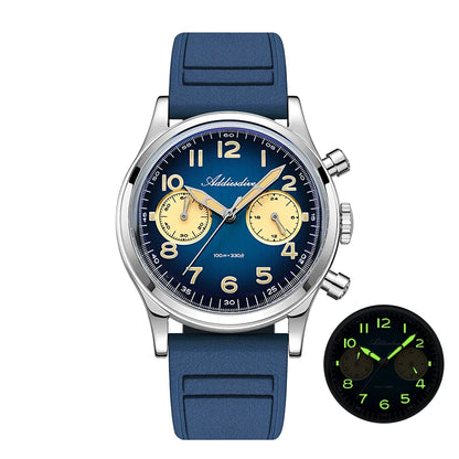 Herren-Chronograph mit VK64-Quarzwerk und Bubble-Glas
