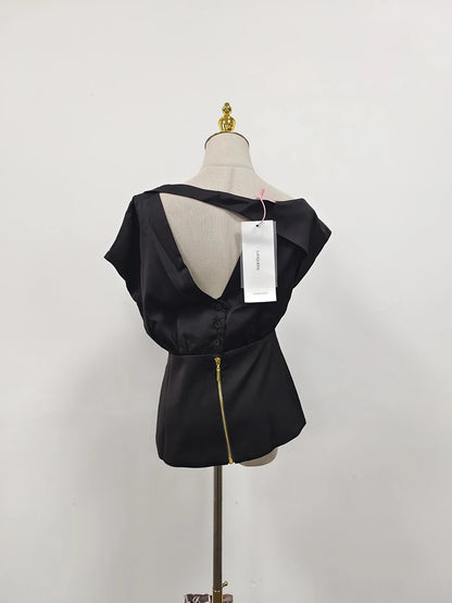 Colorblock-Blazer mit Spitzenbesatz und V-Ausschnitt – figurbetont und langärmelig für Damen