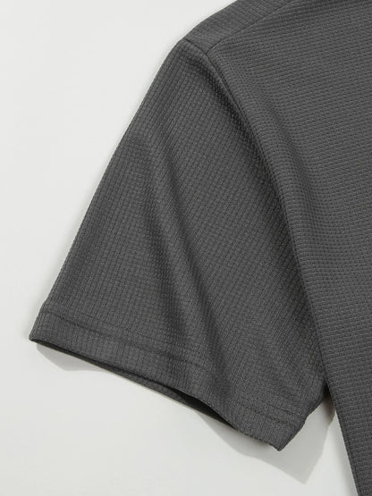 Herren-Polo-T-Shirt mit kurzen Ärmeln und Knopfleiste – große Größen, ideal für den Sommer