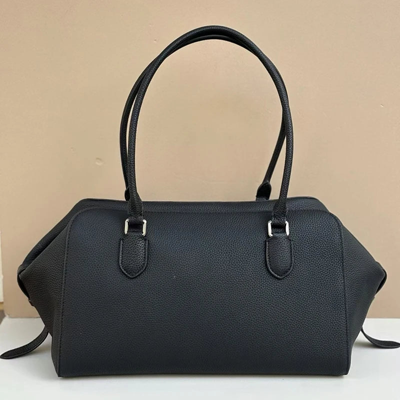 Top-Handle-Tasche aus Oberleder | Große Kapazität, Arbeitsbegleiter