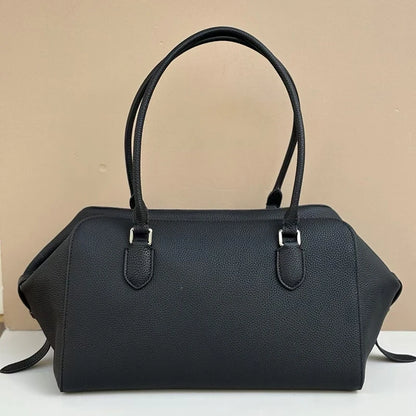 Top-Handle-Tasche aus Oberleder | Große Kapazität, Arbeitsbegleiter