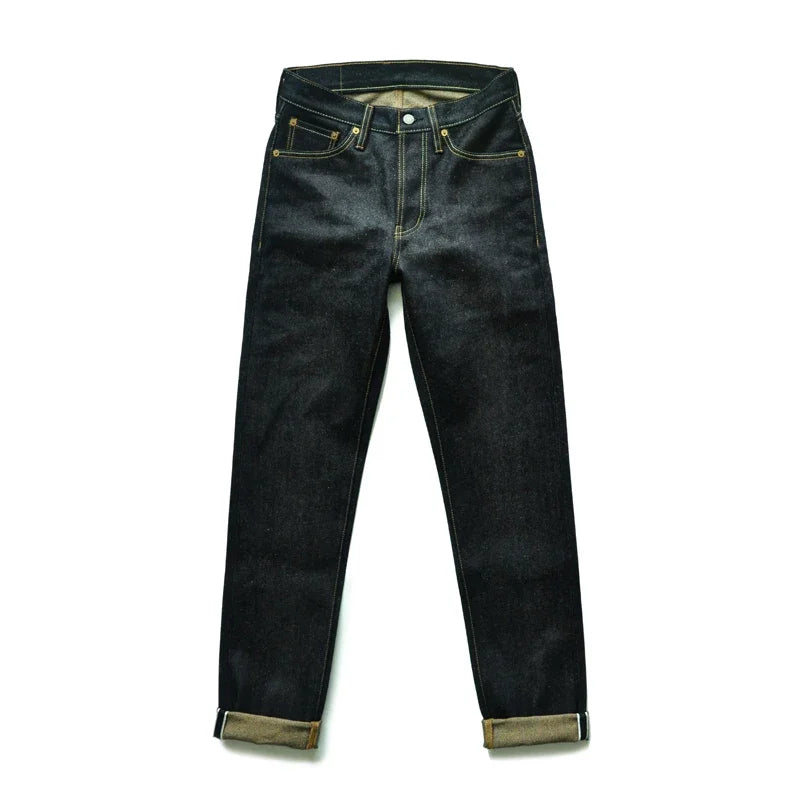 Herren Jeans aus Baumwolle und Leinen im Taper Fit mit 16,5 Unzen