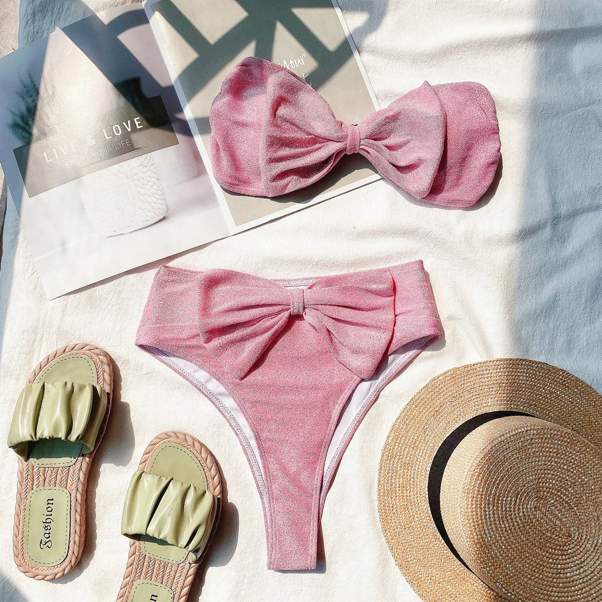 Sexy Bügel-Bikini-Set mit Push-up-Effekt – Brasilianischer Stil für Damen und Mädchen, ideal als Strandbekleidung