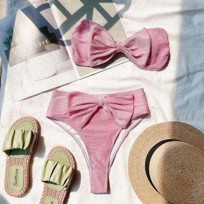 Sexy Bügel-Bikini-Set mit Push-up-Effekt – Brasilianischer Stil für Damen und Mädchen, ideal als Strandbekleidung