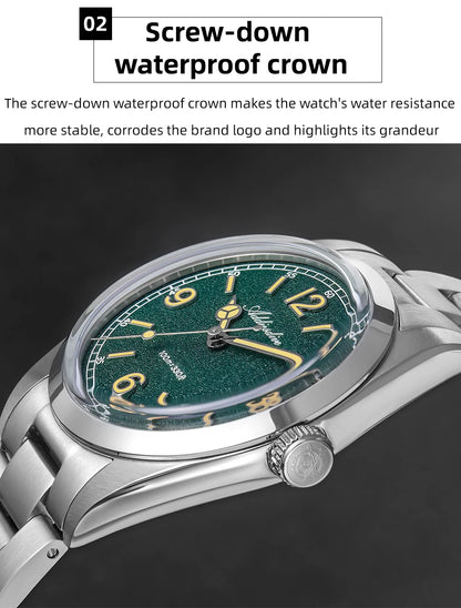 Herren-Freizeituhr 36 mm mit Bubble-Glas und Sommerfarben
