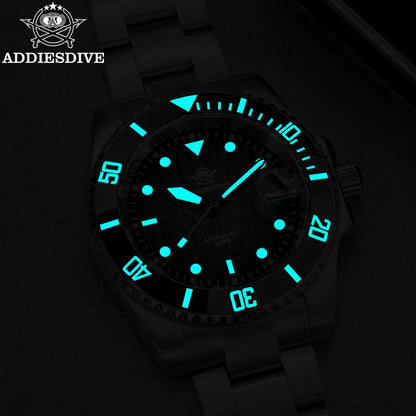 Herren Automatikuhr mechanisch Saphirglas 8215 200m wasserdicht Leuchtzeiger Edelstahl