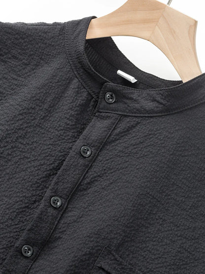 Langarm-Poloshirt für Herren mit Reverskragen – dünnes, vielseitiges Oberteil für Business und Freizeit in Uni-Farben, ideal für den Frühling und Herbst