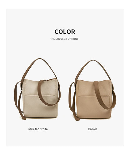Damen Schultertasche Crossbody aus Splitleder mit großer Kapazität