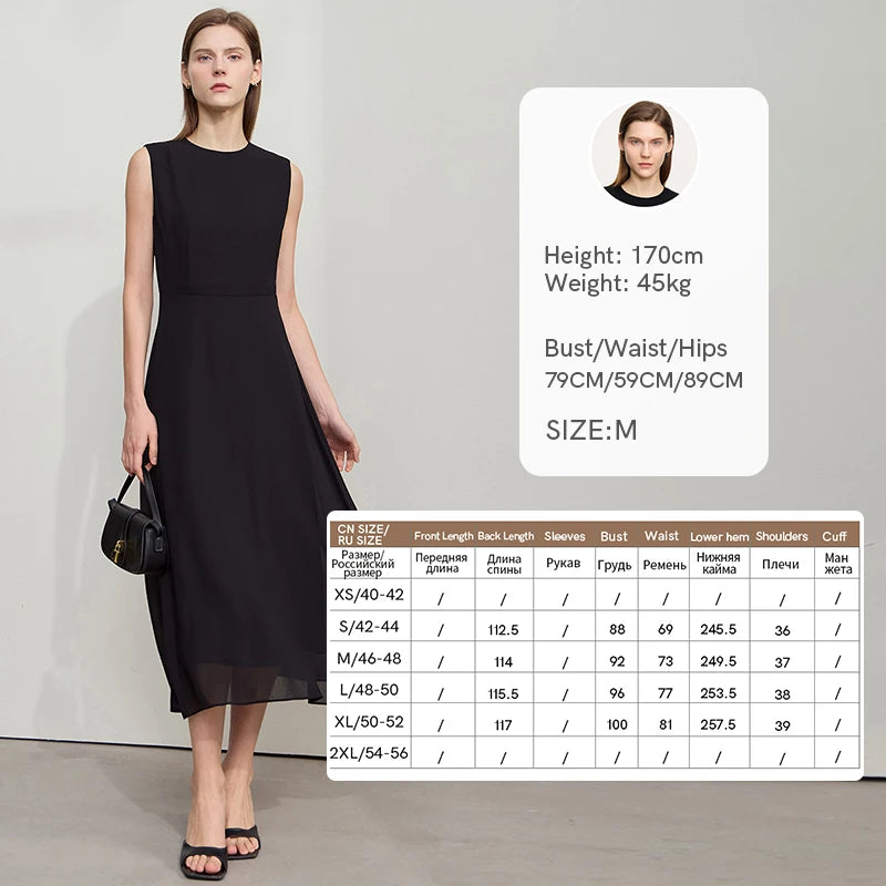 Ärmelloses Midikleid Elegant Schlank Komfortabel Für Büro Damen
