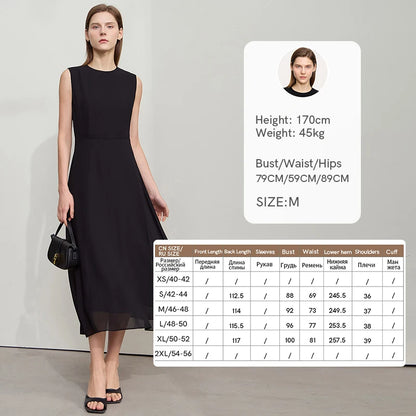 Ärmelloses Midikleid Elegant Schlank Komfortabel Für Büro Damen