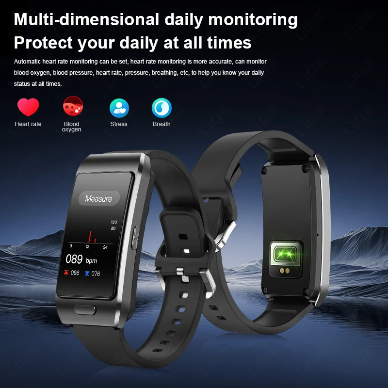 LIGE 2-in-1 TWS Bluetooth Headset Smart Watch Sport GPS Kopfhörer Smartwatch Wasserdichte Musik Kopfhörer Uhren EKG Herzfrequenz