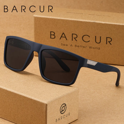 Sonnenbrille quadratisch Business minimalistisch UV400 polarisiert Herren