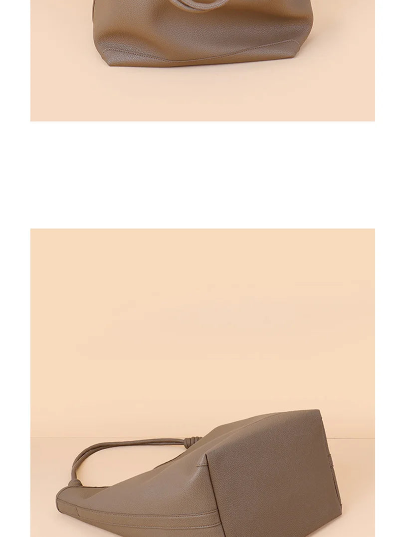Donnain Bucket-Tasche aus Split-Leder | Damen Tote Große Kapazität