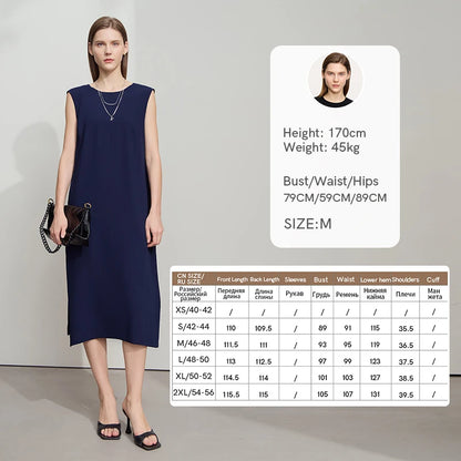 Elegantes Ärmelloses Bürokleid Für Damen Aus Chiffon