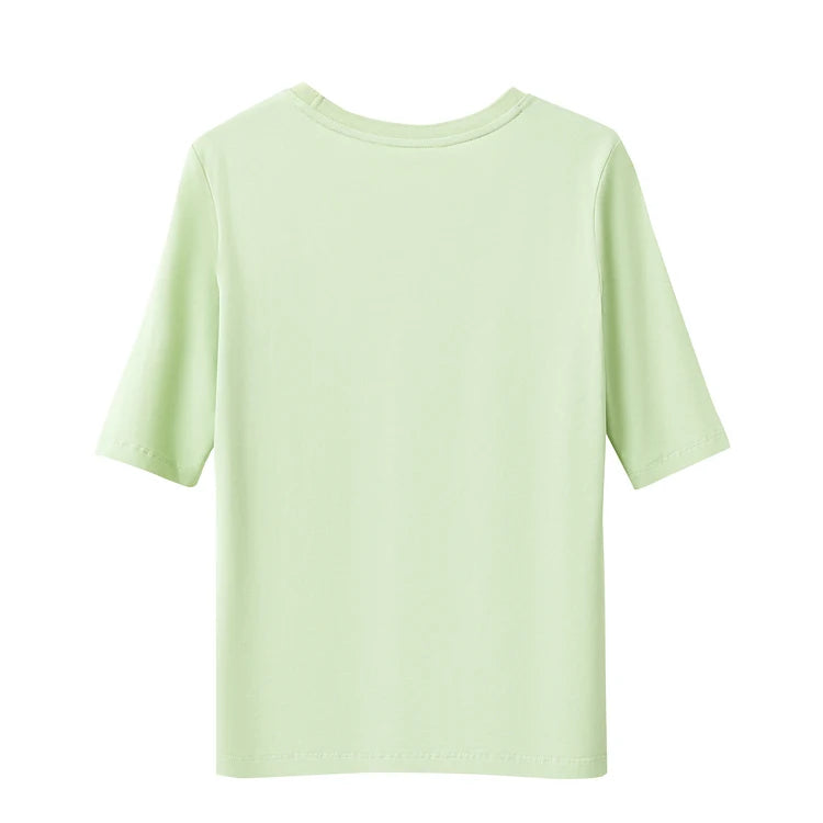 Damen T-Shirts aus neuer Baumwolle mit halben Ärmeln für das Büro