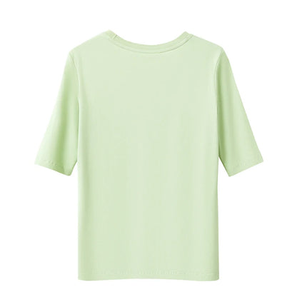 Damen T-Shirts aus neuer Baumwolle mit halben Ärmeln für das Büro
