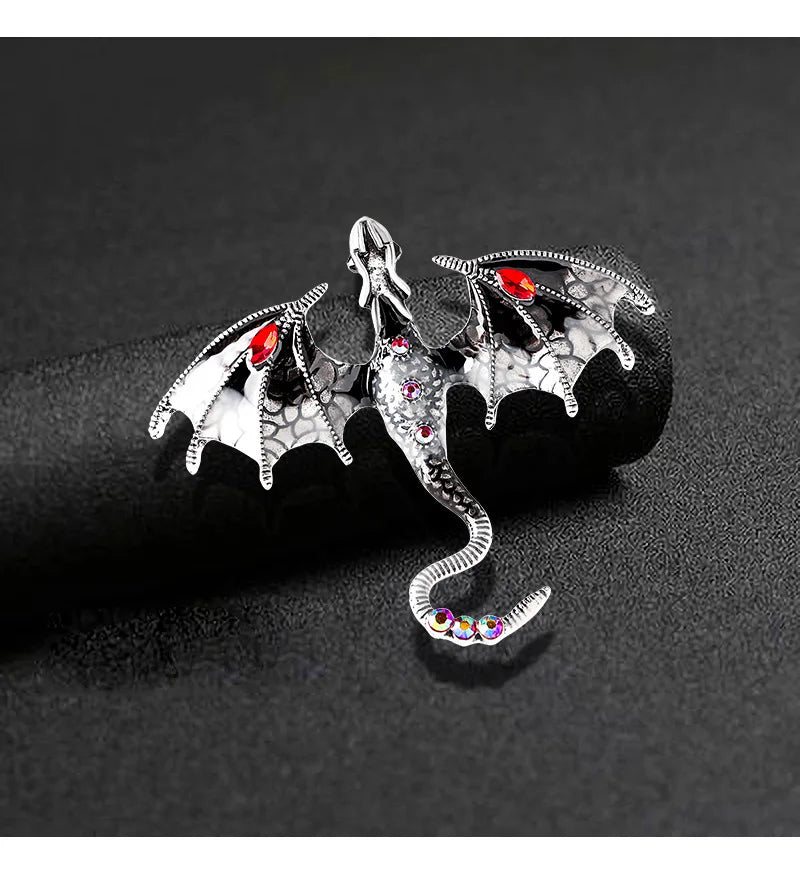 Brosche Drache Emaille Tier Casual Schnalle Party Corsage Unisex