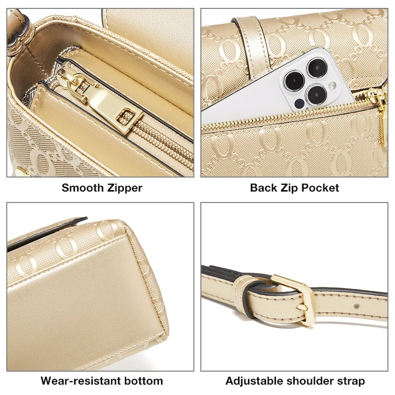 Damen Schultertasche aus Split Leather Crossbody Fashion Messenger Bag