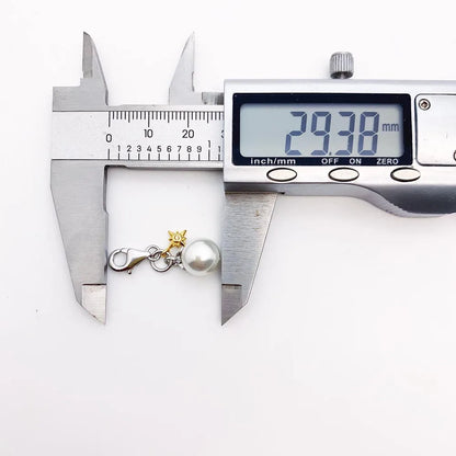 Damen-Charm-Anhänger Kleeblatt Perle handgemacht Glück aus Sterlingsilber