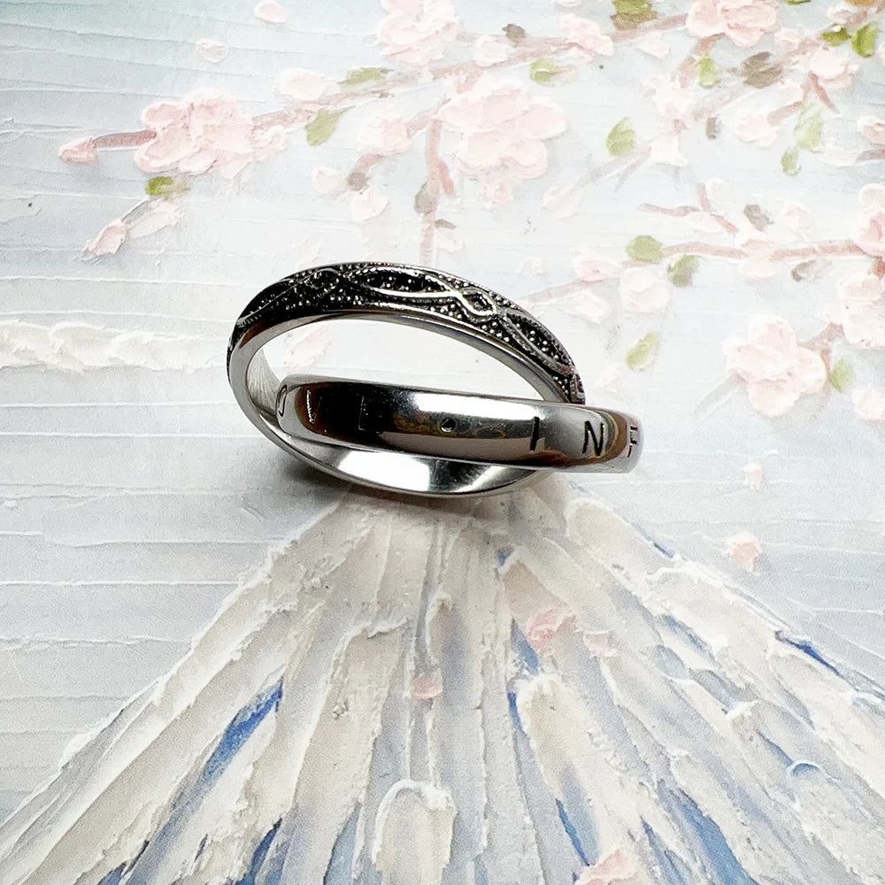 Damen-Ring Unendlichkeit Liebe Knoten Vintage Winter aus Sterlingsilber
