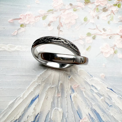 Damen-Ring Unendlichkeit Liebe Knoten Vintage Winter aus Sterlingsilber
