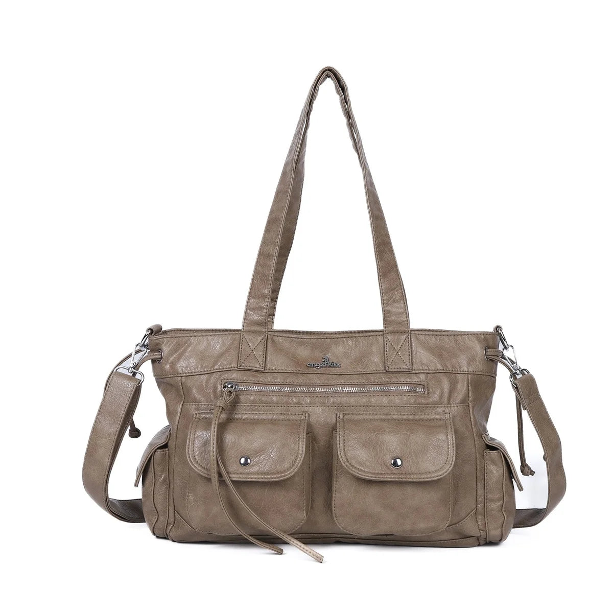 Damen-Schultertasche Mit Mehrfachtaschen Und Handyfach Im Vintage-Stil Alltagsbegleiter
