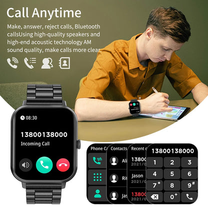 LIGE 1,83 "HD Display Smart Uhr AI Sprachanruf Smartwatch GPS Motion Traject 24H Gesundheit Monitor Uhren Für Android IOS