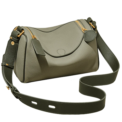 Damen-Schultertasche Vintage-Charme aus Spaltleder Alltagsbegleiterin für Stil und Funktion im Alltag