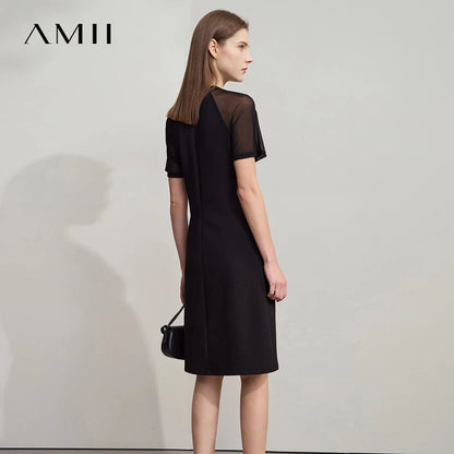 Elegantes Schmales Bürokleid Mit Stretch Für Bürodamen