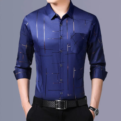 Langarm- und Kurzarm-Herrenhemd in Schwarz und Weiß – Slim Fit Business- und Bürohemd in Unifarben