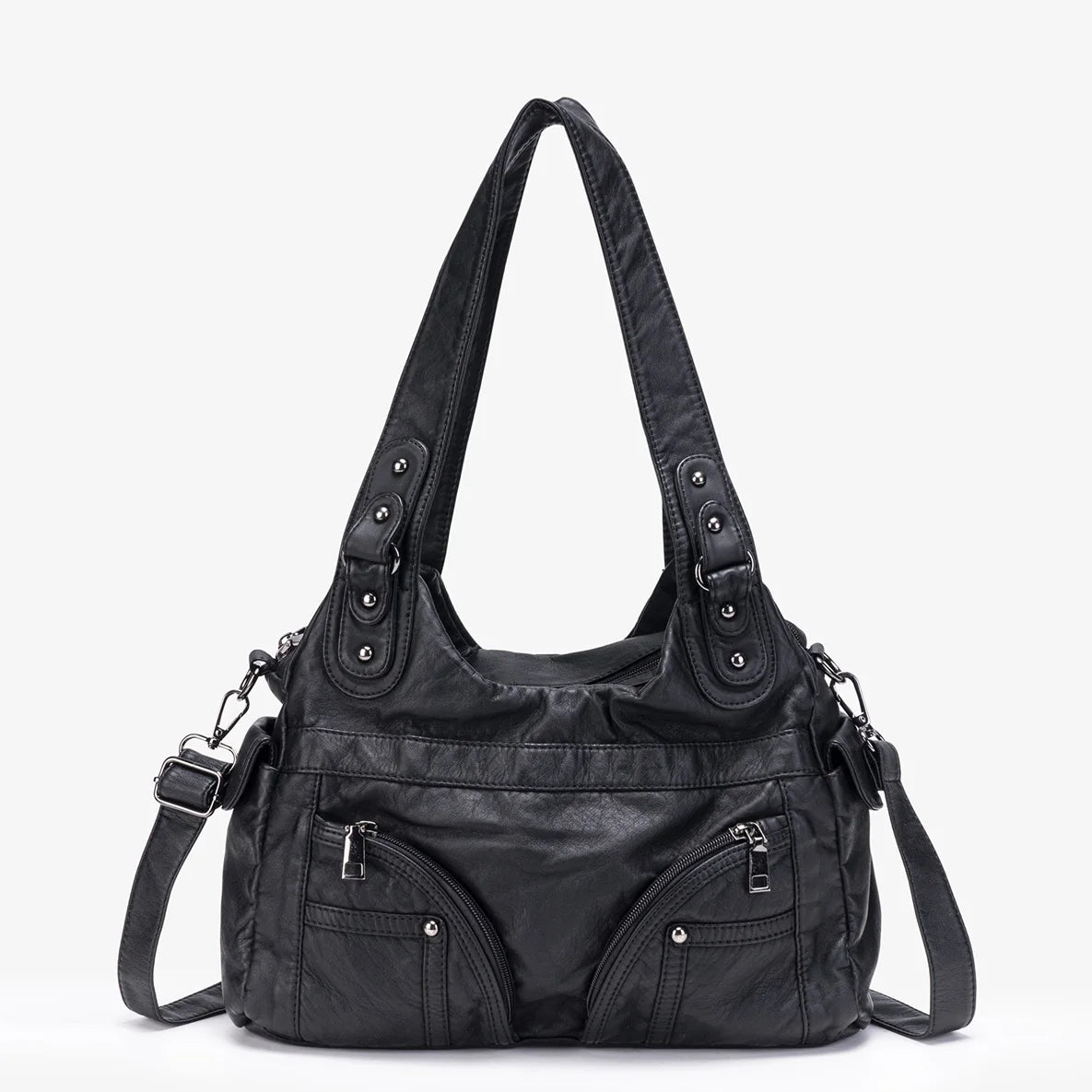 Damen-Handtasche Aus PU-Leder Mit Top-Handle Und Mehrfach-Fächern Große Satchel-Tasche