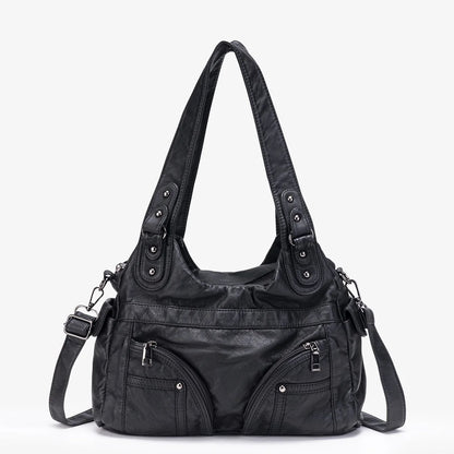 Damen-Handtasche Aus PU-Leder Mit Top-Handle Und Mehrfach-Fächern Große Satchel-Tasche
