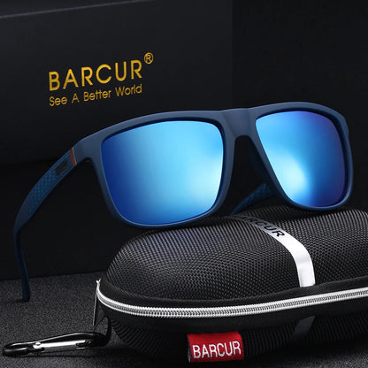 Sonnenbrille Rechteck Spiegel UV400 polarisiert Business Reise Herren