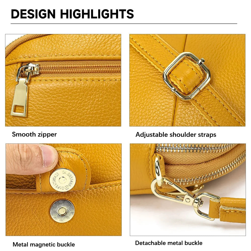 Damen-Handtasche Aus Rindleder Mit Mehreren Innenfächern Und Top-Griff Ideal für Alltag Und Abendveranstaltungen