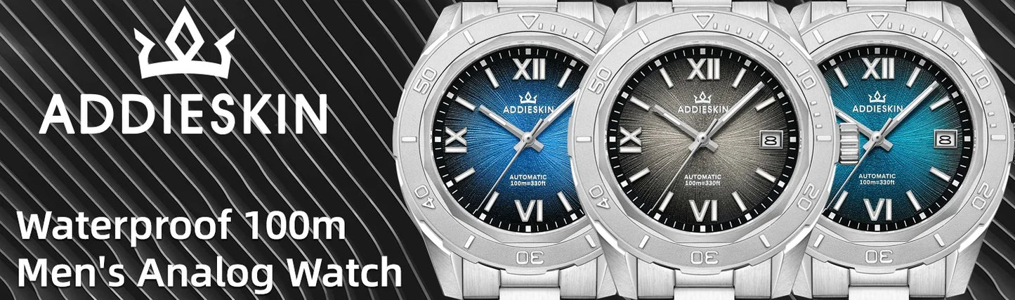Herren-Automatikuhr mit Saphirglas und Deep-Blue-Zifferblatt